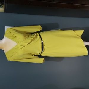 Pink Clove Mini Faux Wrap Dress with Skinny Belt Size 20